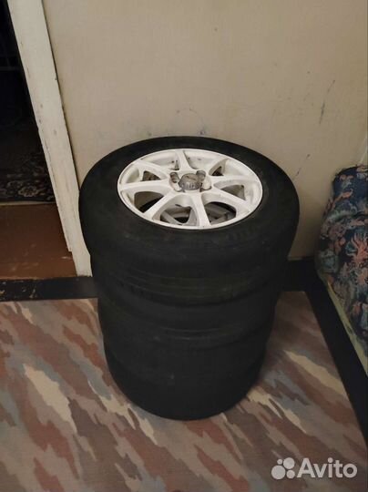 Литые диски r14 с резиной от kia spectra