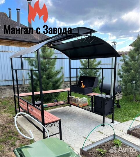 Мангал с крышей
