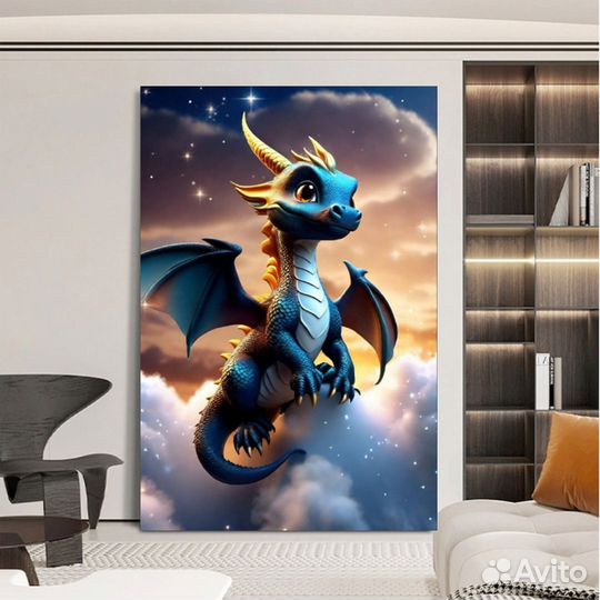 Картина маслом Дракон Подарите эмоции