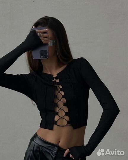 Топ женский с длинными рукавами