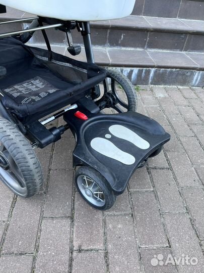 Коляска эко кожа 2 в 1 teutonia + большой комплект