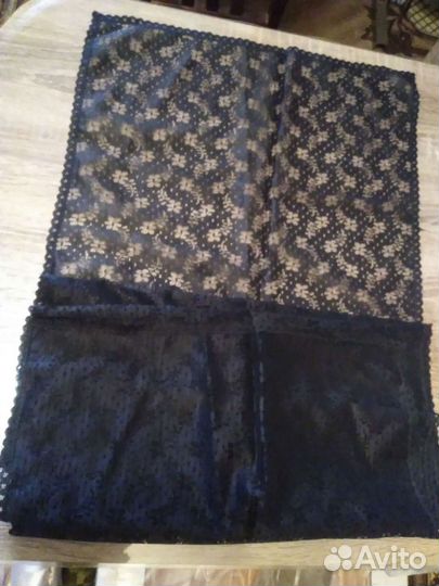 Шарф ажурный новый, размер 45х190 см