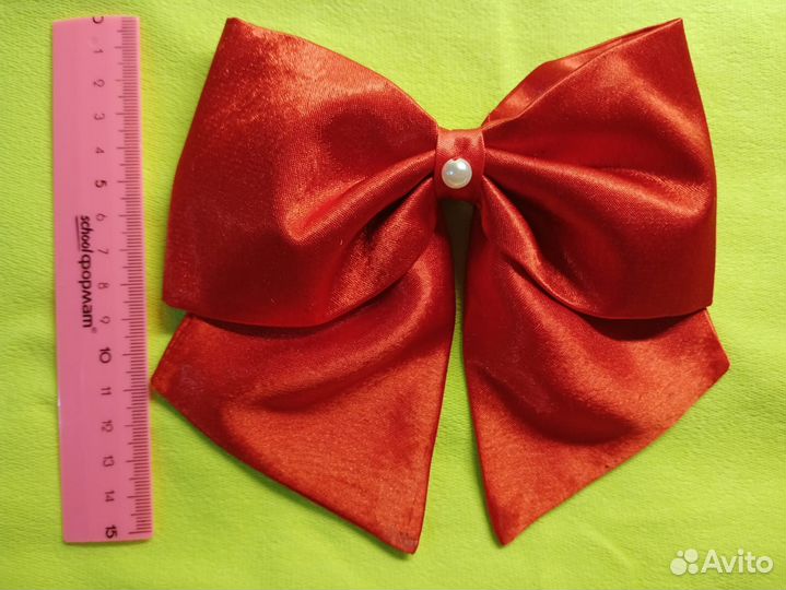 Заколка атласный бант 