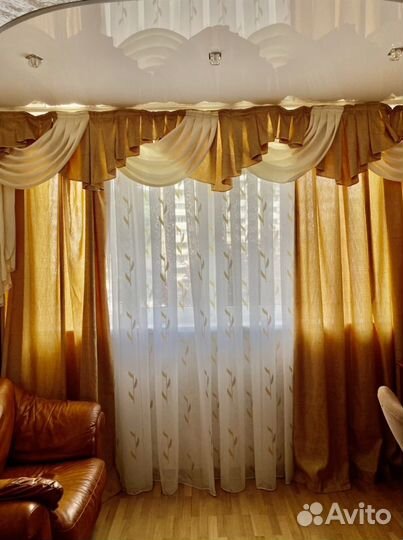 Теневые шторы с ламбрекеном