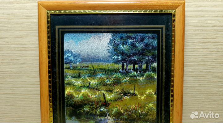 Постер картина шелкография 90е г 2 шт