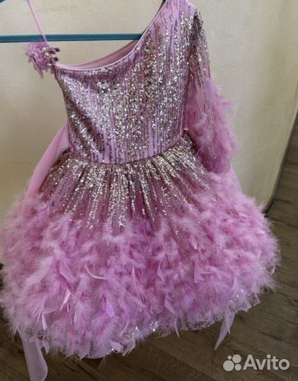 Розовый Фламинго платье Наталья Беляева 122-128