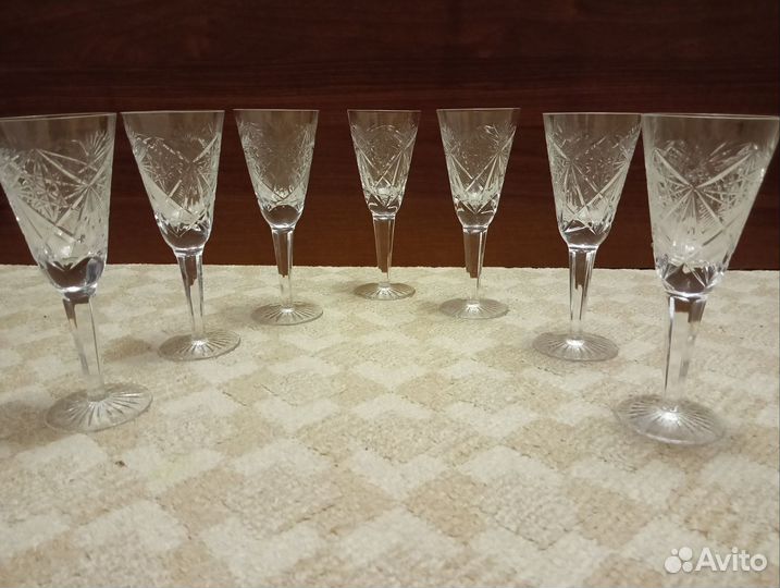 Фужеры Хрустальные СССР 20 см, 7 шт