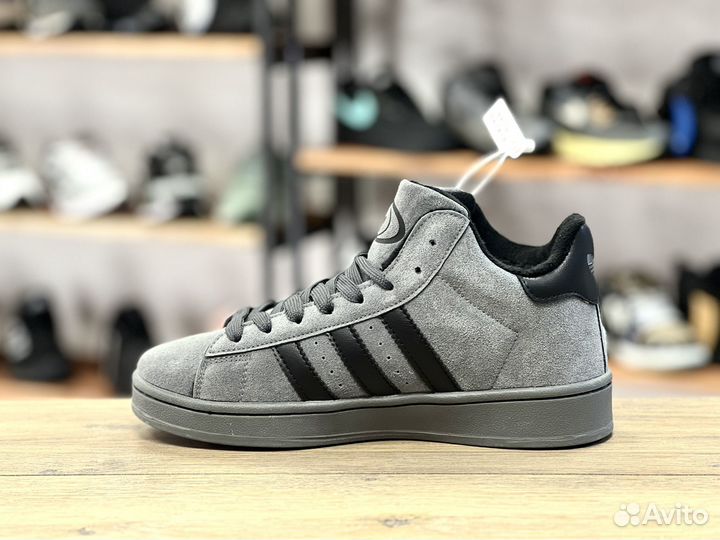 Кроссовки мужские Зимние с Мехом Adidas Campus