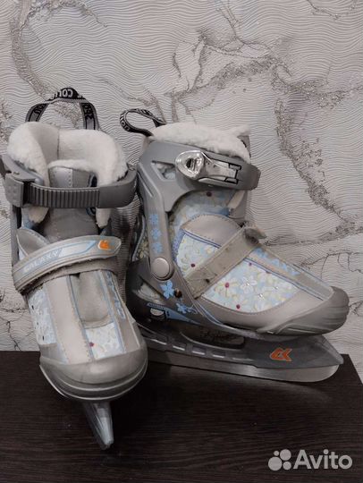 Коньки ледовые раздвижные детские
