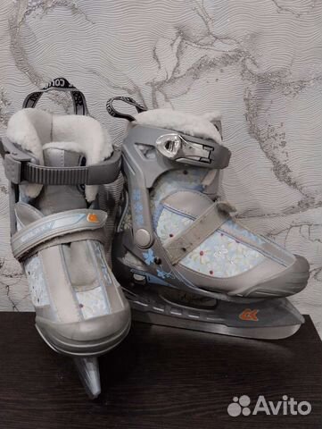 Коньки ледовые раздвижные детские