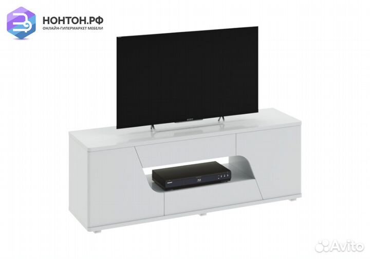 Тумба под тв Diamond 5 белый глянец