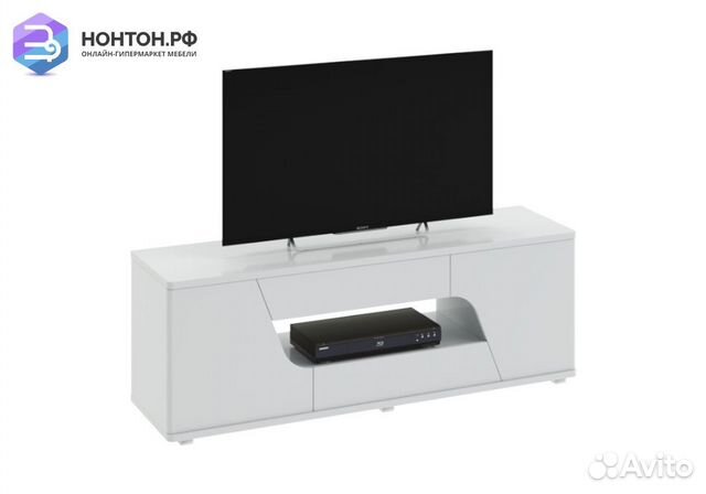 Тумба под тв Diamond 5 белый глянец