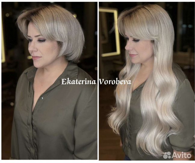 Микро наращивание волос на короткие волосы