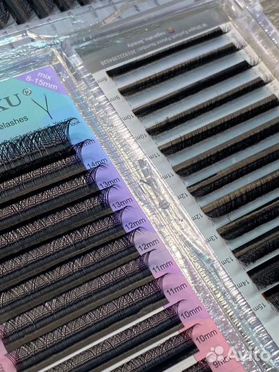 Ресницы 2D пучки nagaraku YY отдельные длины