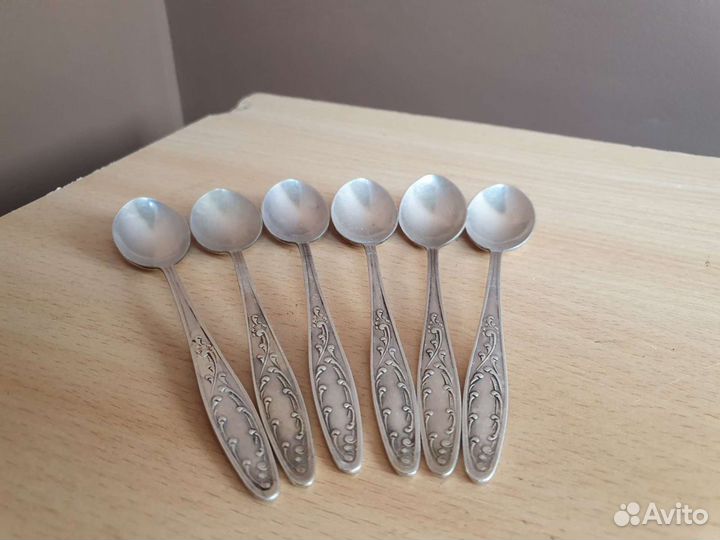 Мельхиоровые чайные ложки 6шт