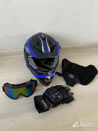 Кроссовый шлем комплект
