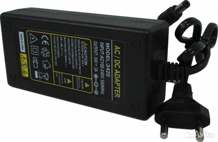 Блок питания 24В 2А разъем 5,5*2,1(2,5)