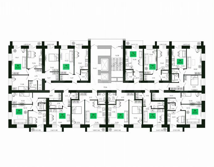 Квартира-студия, 27,1 м², 13/16 эт.