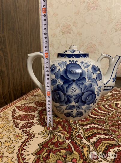 Чайник керамический гжель