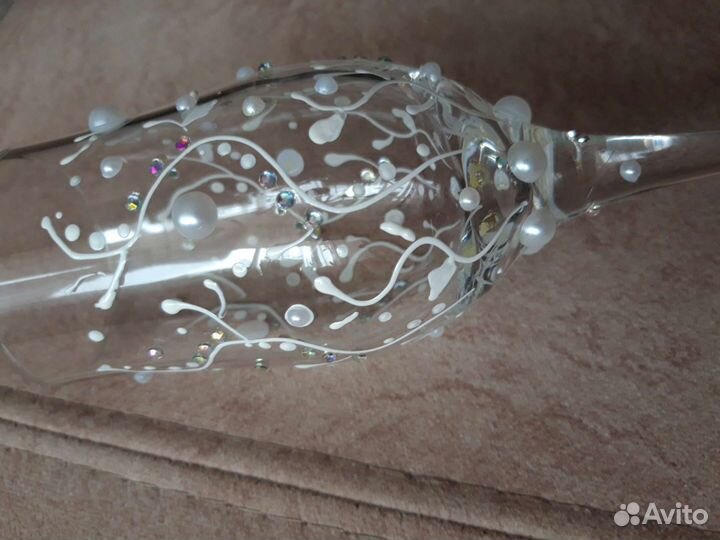 Свадебные бокалы ручной работы