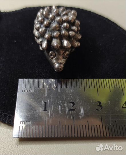 Ёжик серебро кулон