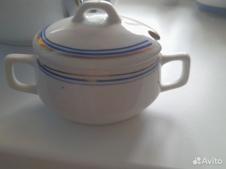 Супница фарфор СССР, соусник, сахарница Корея