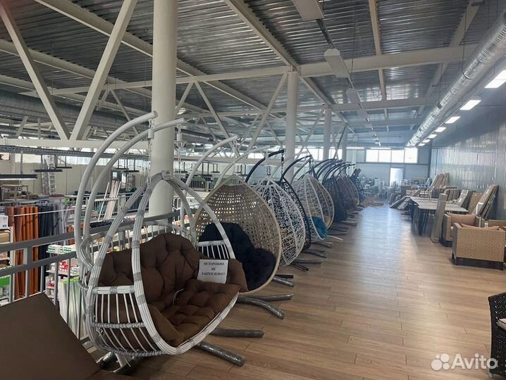 Подвесное Кресло-кокон из ротанга