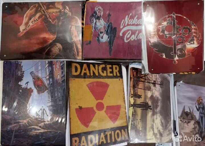 Металлические постеры Fallout 3,4