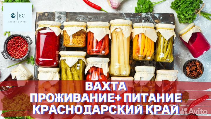 Вахта Оператор линии консерв. овощи (3-х питание)