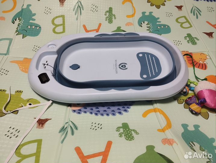 Ванночка детская (складная)с термоментором +матрас