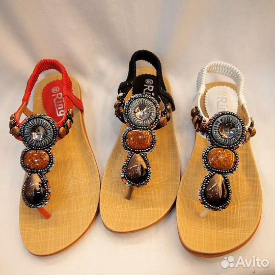 Босоножки с камнями чешское стекло размер 38/39