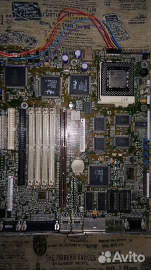 Мат. плата сокет 7 с процессором Pentium mmx 166