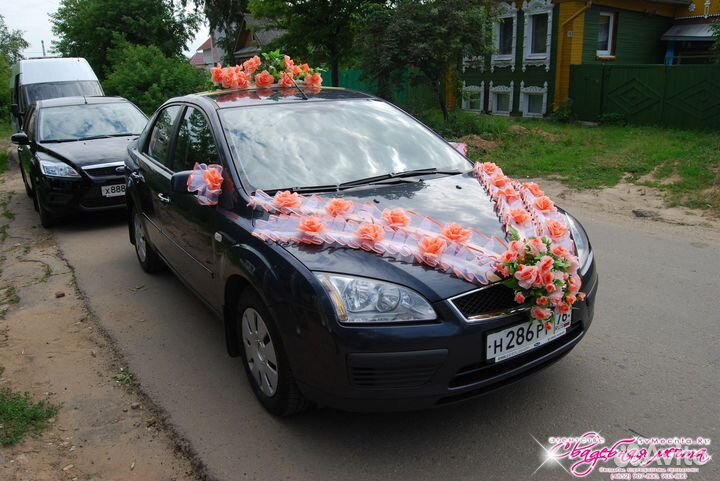Украшения, цветы, ленты, кольц для свадебных машин