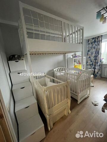 Кровать чердак домик