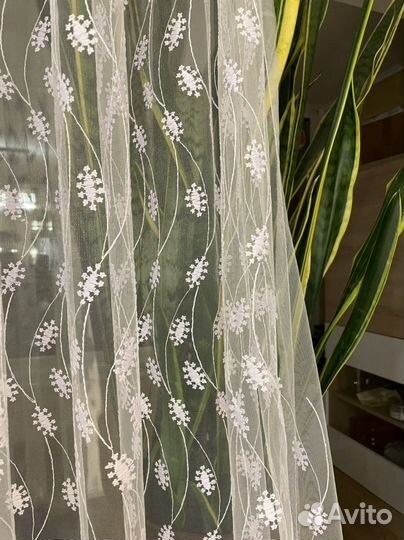 Тюль паутинка сетка с вышивкой