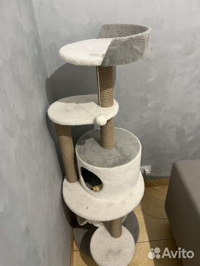 Когтеточка домик для кошки новая