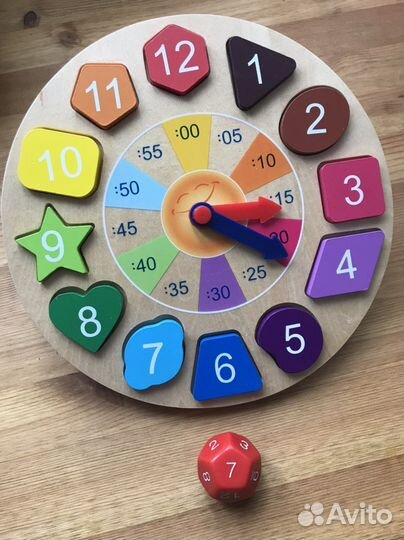 Игра деревянная «изучаем время» bondibom