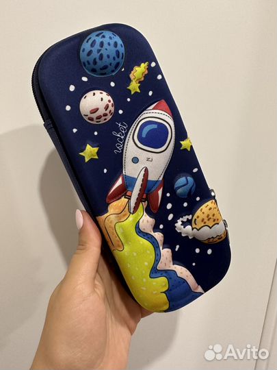 Пенал детский 3D с ракетой