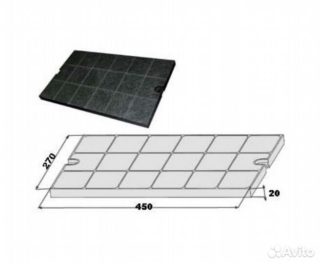 Италия Угольный фильтр faber см 27x45