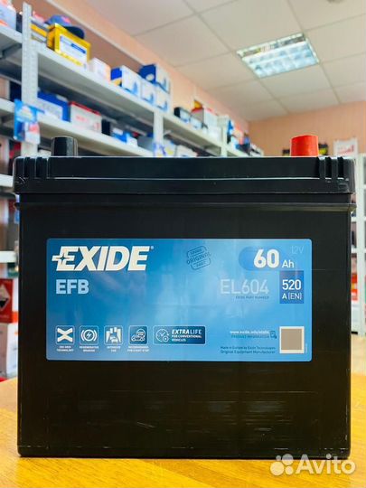 Аккумулятор Exide EFB 60 Ач на Мазду CX c i-stop