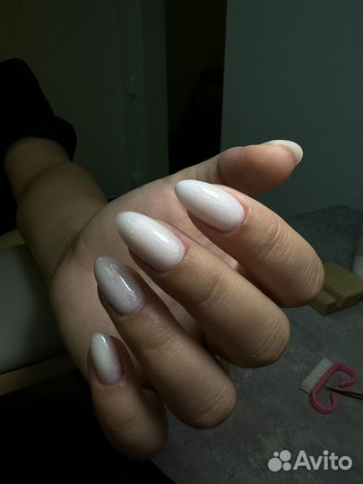 Комбинированный маникюр, гель-лак