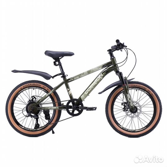 Велосипед зеленый на 20 колёса на ребенка