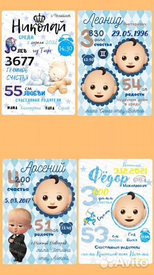 Метрика для новорожденных