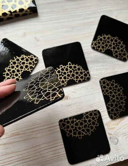 Подставки для кружек и стаканов, дерево, Индия