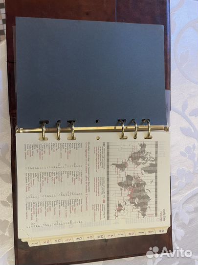 Кожаный ежедневник на кольцах Италия