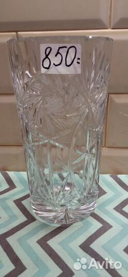 Хрустальные вазы. Салатник, конфетница, ладья СССР