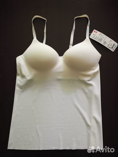 Uniqlo топ с бра новый(S) белый
