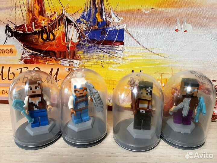 Коллекционные фигурки Майнкрафт в колбе лего