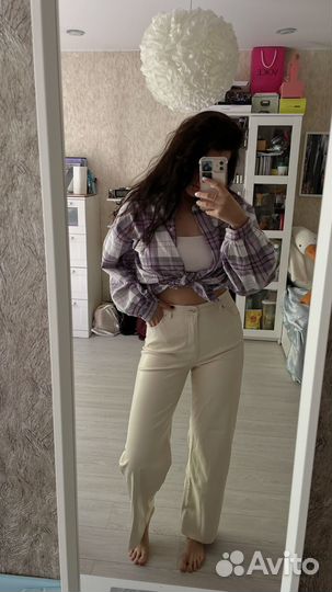 Кожаные брюки женские