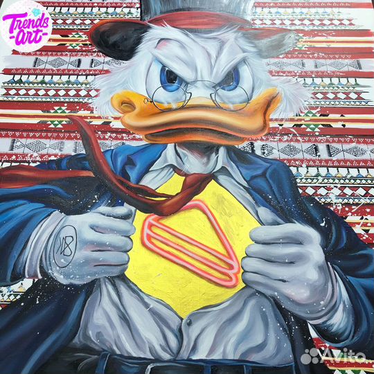 Картина Скрудж Монополи Бэнкси стрит арт холст